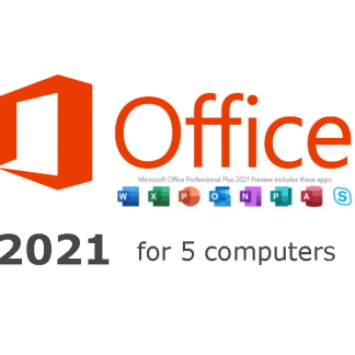 Office 2021 pro plus for 5 users