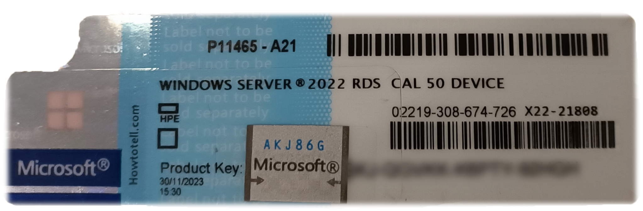 50 Devices RDS CAL for Windows Server 2022 (COA sticker) - 9 Software